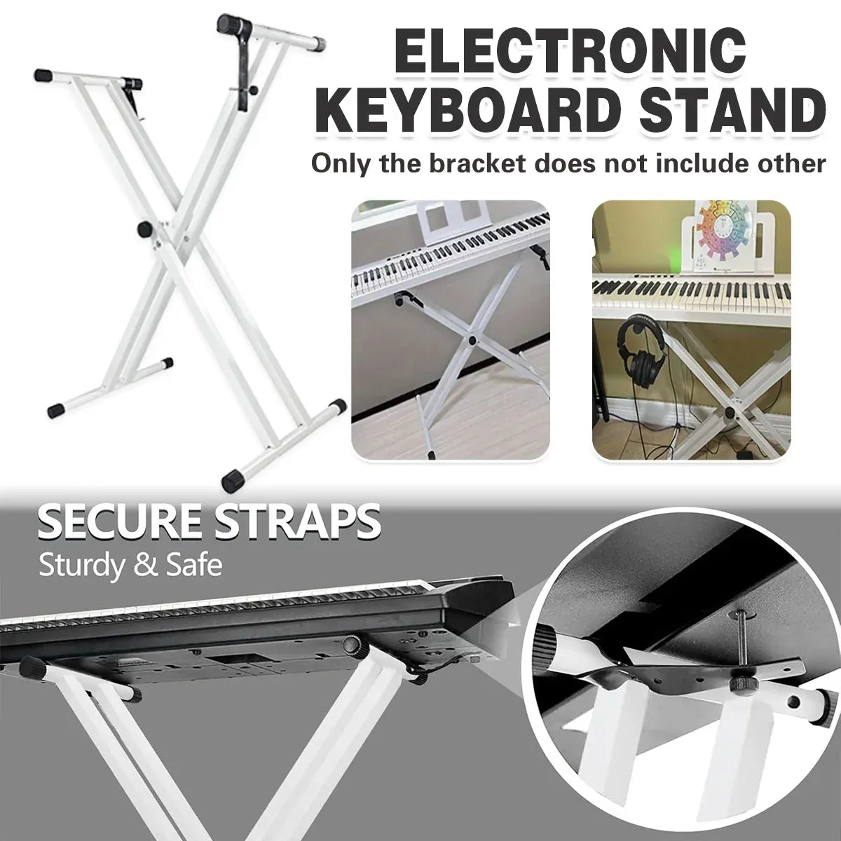 White Electronic Keyboard Stand Electronic Keyboard Stand for Home Studio