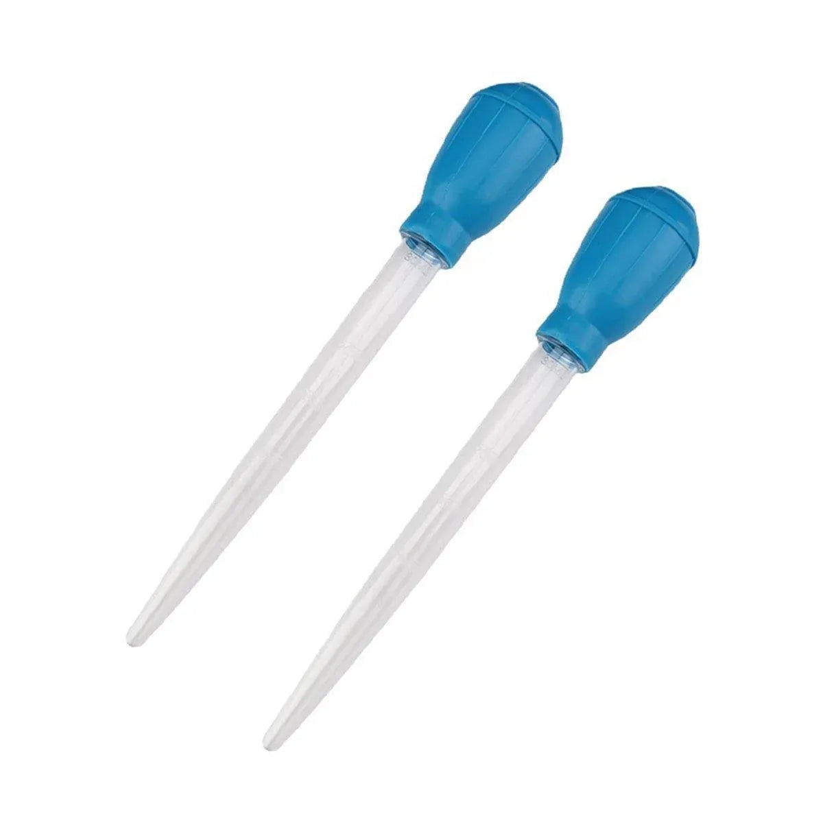2PCS Fish Tank Cleaner Mini Pooper Turtle Pump Aquarium Maintenance Feeding Tube - Blue-2PCS