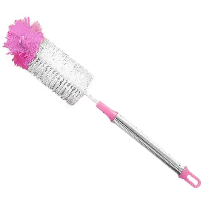 Long Handle Bottle Brush Cup Brush Kettle Brush Scrubbing Tool Cleaning Brushes - Pink