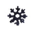 18 In 1 Stainless Multi-Tool Snowflake Keychain Wrench Screwdriver Bottle Opener - Black