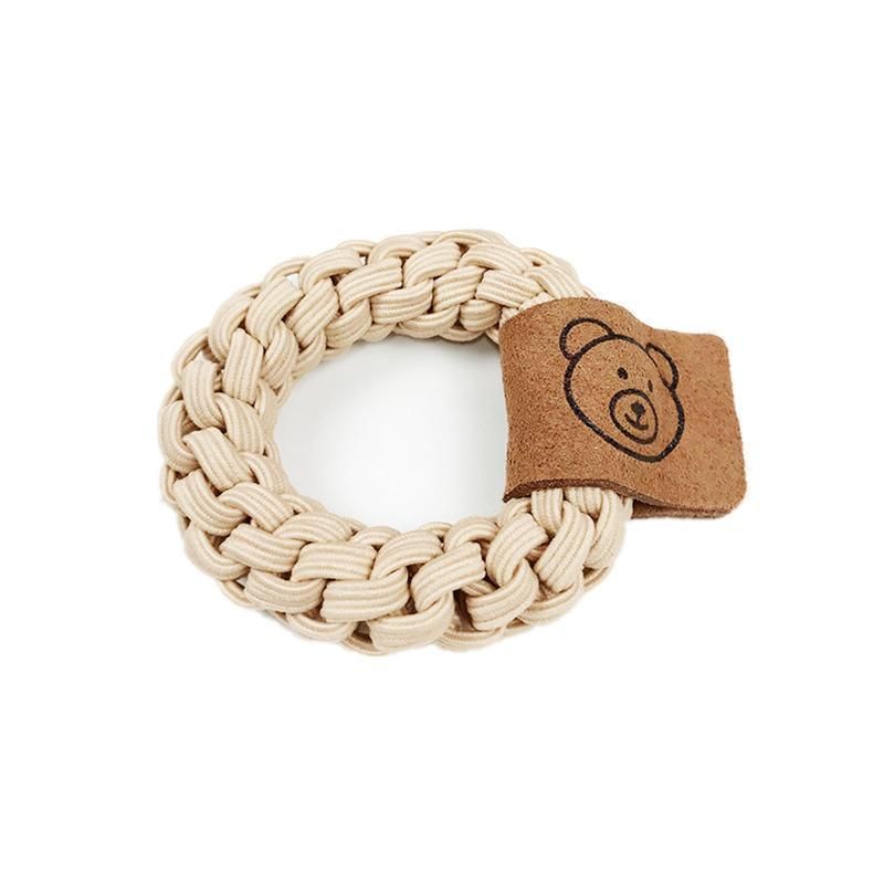 Mixed Color Braided Hair Ties Rope Elastic Rubber Bands Women's Hair - Beige