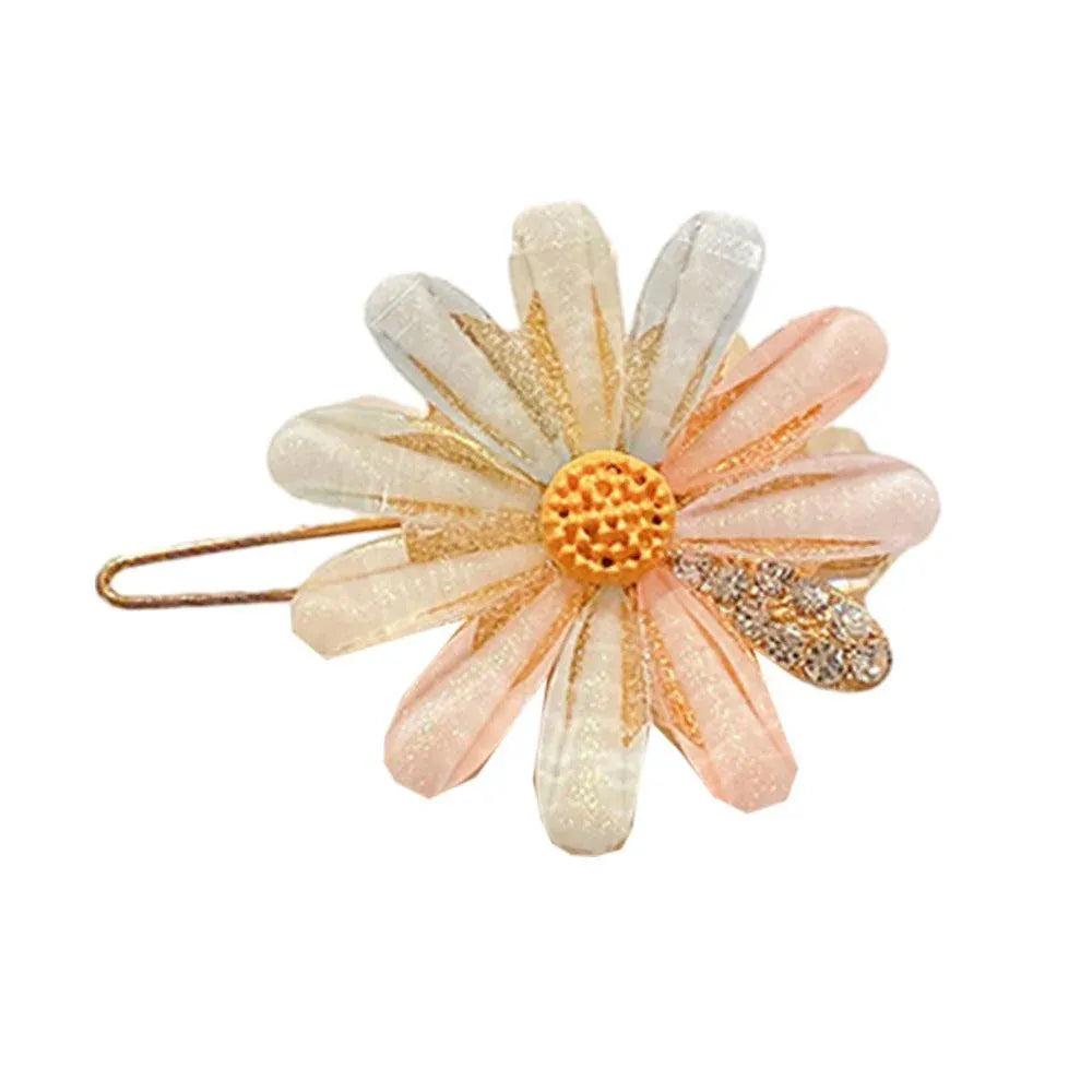 Women Girls Hair Clip Rhinestone Crystal Hairpin Barrette Slide Clips Grip Gift - A