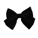 Ornaments Korean Style Hair Clip Hair Clip Women Hair Pins Velvet Bow Barrettes - Black