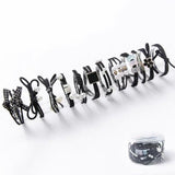 Women Elastic Hair Band Ponytail Holder Girl Rubber Rope Ties Gum Headwear Craft - Black