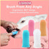 Premium Oral Care Dog Cat Toothbrush Finger Toothbrush Finger Silicone - White
