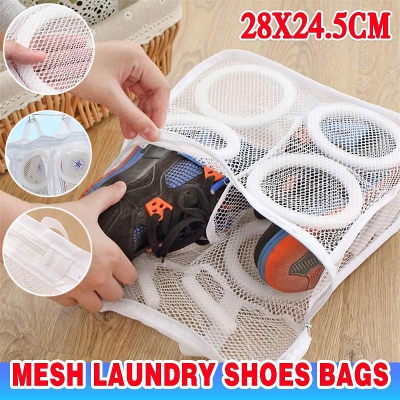 Mesh Laundry Shoes Bags Dry Shoe Organizer Portable Washing Bags