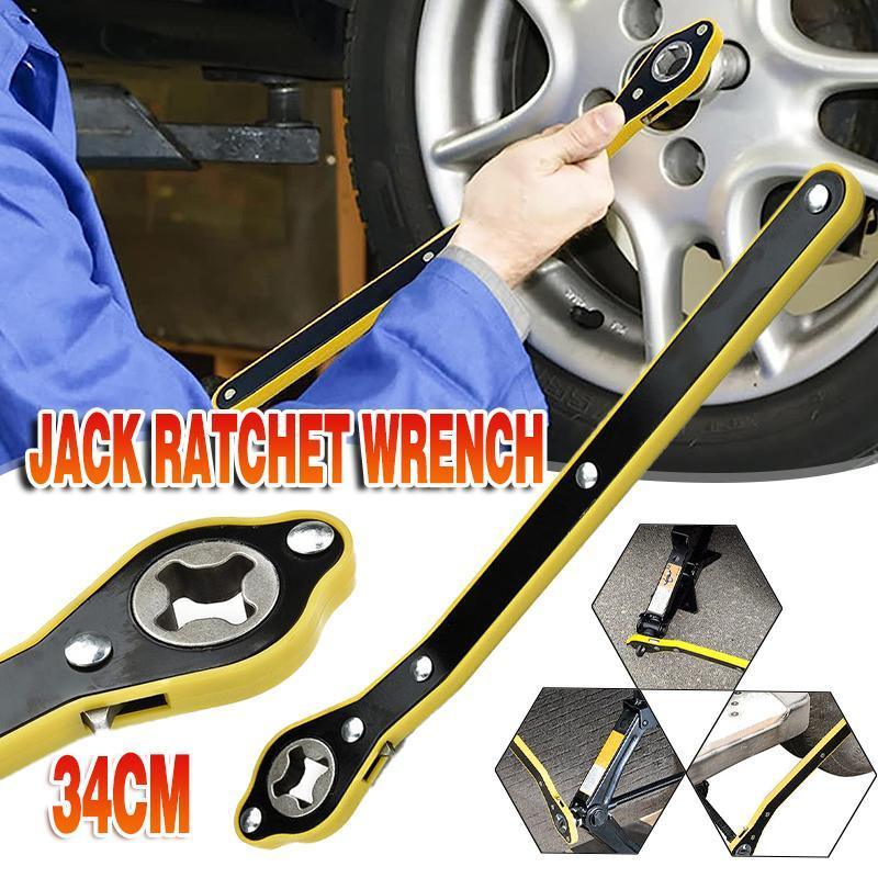 Car Labor-Saving Jack Ratchet Wrench Wheel Hand Crank Cross Wrench Repair Tool