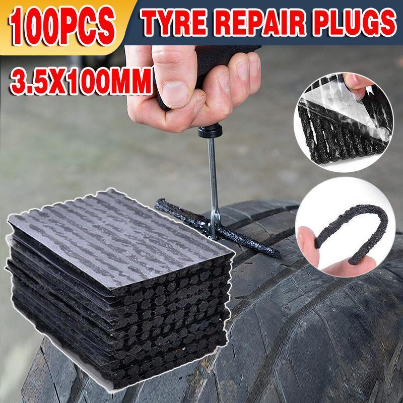 100x Tyre Repair Plugs Car Tire Puncture Recovery Tyre Tubeless Seal Plugs Strip