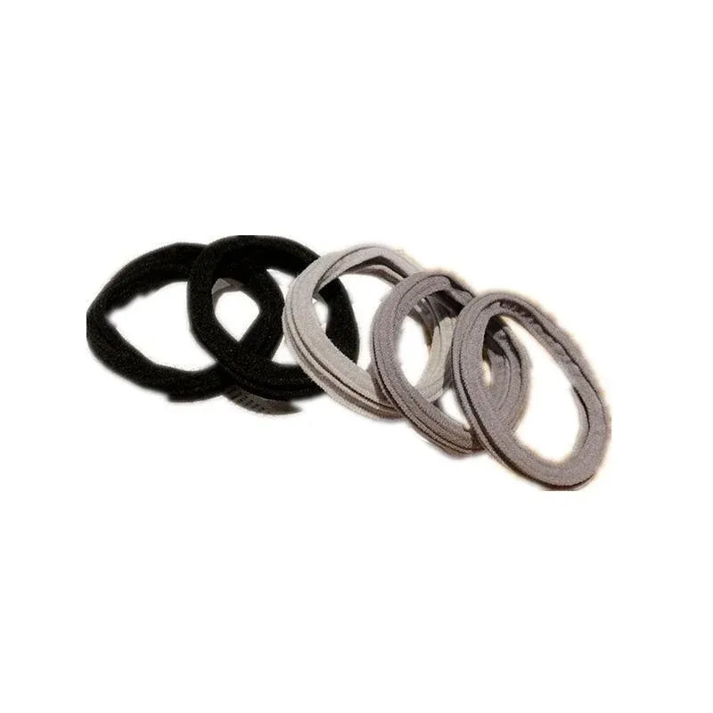 5PCS Girls Hair Bands Gradient Colour Rope Ring Elastic Hairband Ponytail Holder - Grey-5PCS