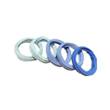 5PCS Girls Hair Bands Gradient Colour Rope Ring Elastic Hairband Ponytail Holder - Blue-5PCS