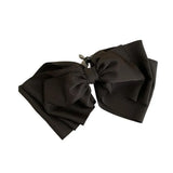 Women Girls Elegant Long Bow Hairpin Large Ribbon Hair Clip Hair Accessories - Black