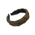 Women Ladies Twist Braid Hairband Wide Hairband Hoop Accessories Head Band Party - Dark coffee