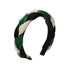 Women Headband Twist Hairband Knot Cross Tie Wide Headwear Hair Band Hoops Gift - Green