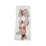 3/4PCS Christmas Hair Clips Set Bow Flower Hairpin Hairgrip Cute Girls Barrettes - GreyNet Set