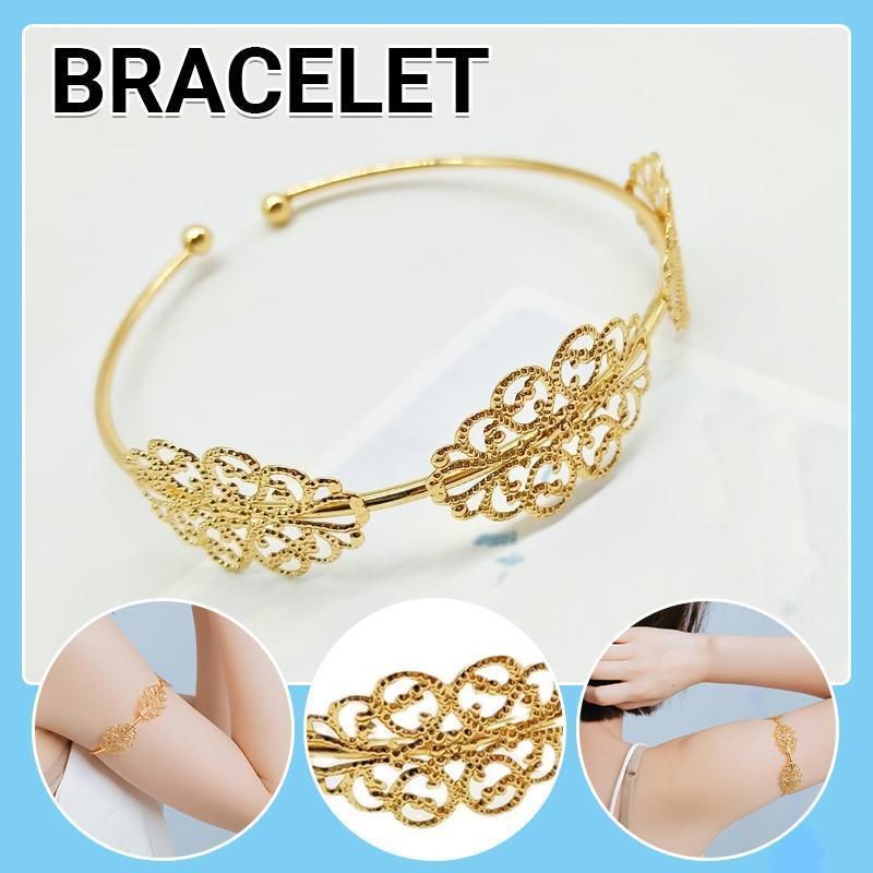 Adjustable Gold Upper Arm Cuff Bracelet for Women Fashion Boho Armband Jewelry