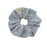 Corduroy Big Hair Scrunchies Ponytail Holder Hair Ties Rope Hair Accesorries - Blue