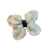 Cute Bow School Hairclips Mesh Yarn Hair Accessories Bow Girl Party Gift - Cyan