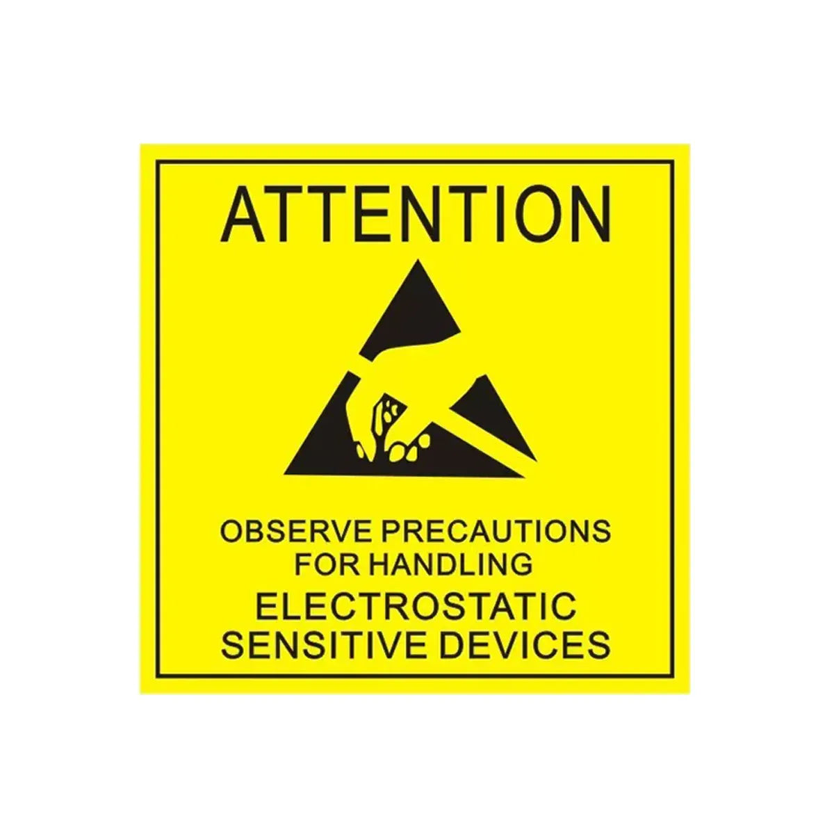 Anti Static Warning Sticker Label Easy to Use Eye-Catching for PC Electronics - 2