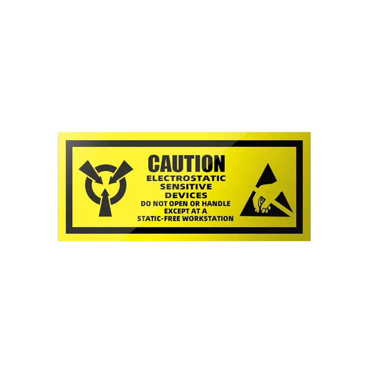 Anti Static Warning Sticker Label Easy to Use Eye-Catching for PC Electronics - 1