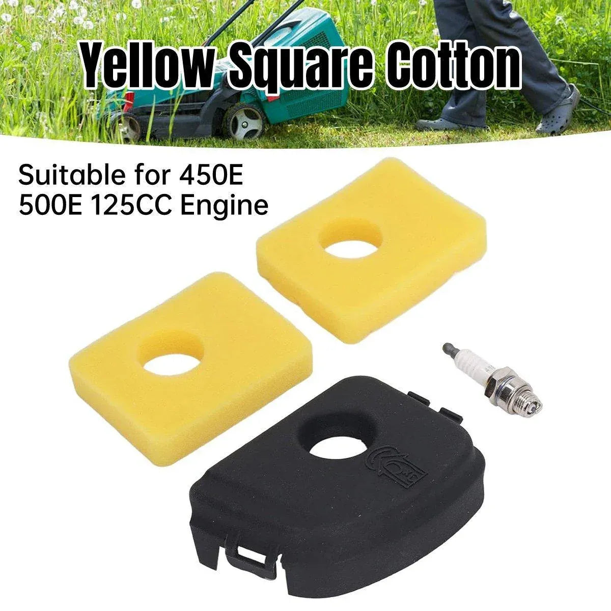 Yellow Square Cotton Lawn Mower Accessories Replacement Parts for Efficient