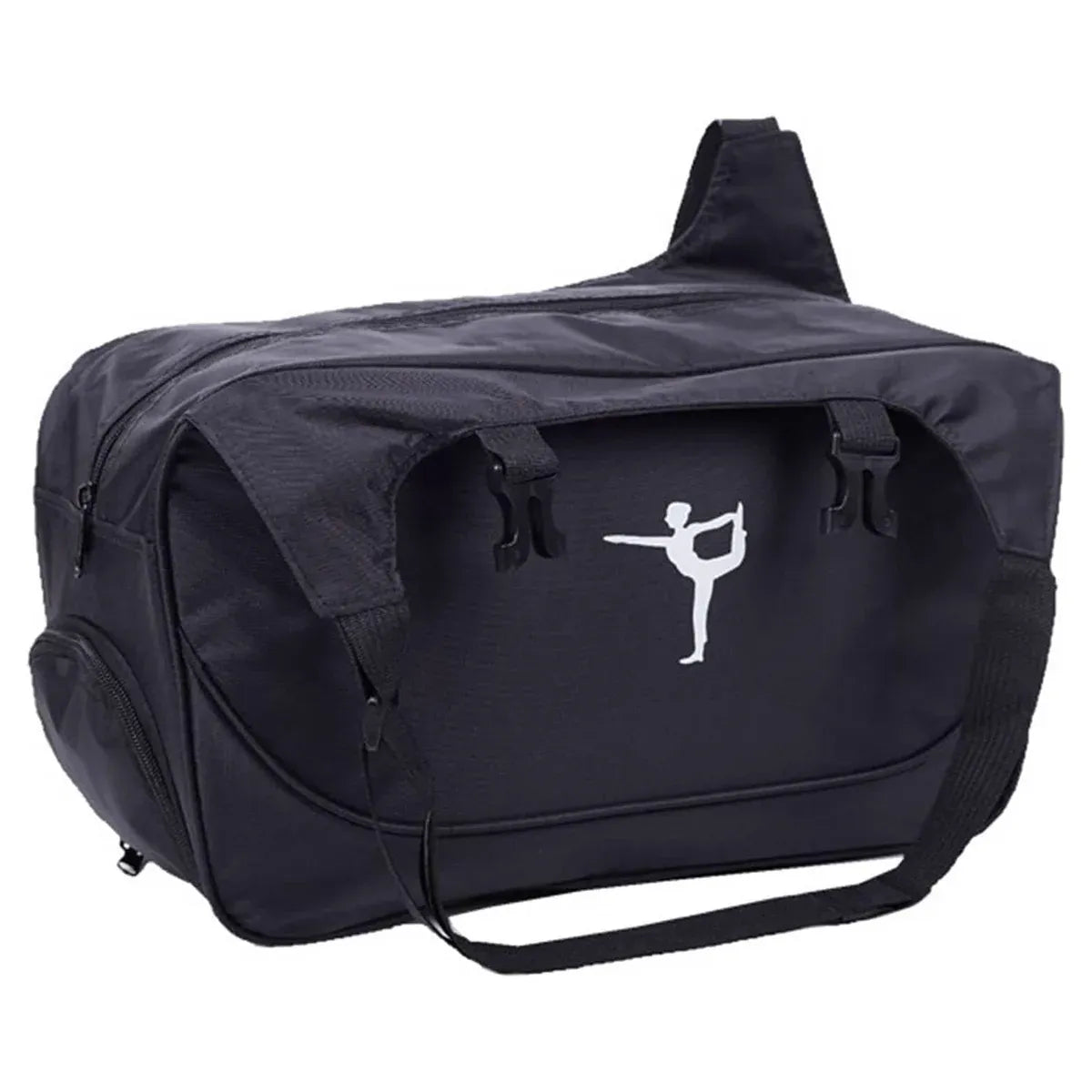 Yoga Mat Bag Large Capacity Sports Backpack Casual Gym Travel Print Backpack - Black
