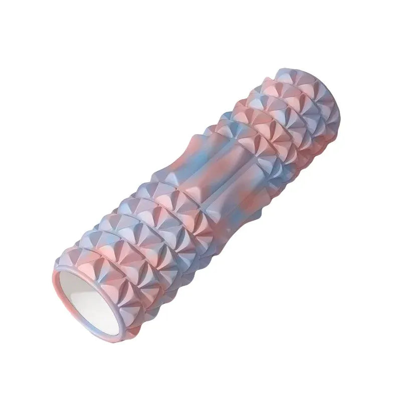 Foam Roller Massage Stick Yoga Fitness Muscle Relaxation Exercise Tool for Home - Pink-Blue