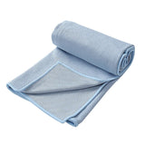 Sports Fitness Ultra Fine Fiber Sweat-Absorbent Diamond Pattern Yoga Towel - Blue