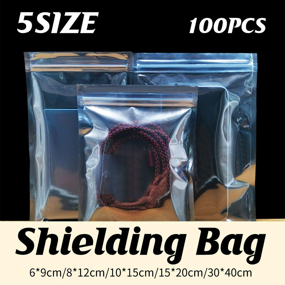 Plastic Self Sealing Bags 100PCS 5Sizes Anti Static Semi Transparent Resealable - 6x9cm