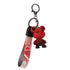 Car Keyring Animal Key Ring Lanyard Bear Keychain Gradient colour Bear Keychain - Red