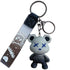 Car Keyring Animal Key Ring Lanyard Bear Keychain Gradient colour Bear Keychain - Grey
