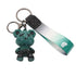 Car Keyring Animal Key Ring Lanyard Bear Keychain Gradient colour Bear Keychain - Green