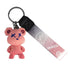 Car Keyring Animal Key Ring Lanyard Bear Keychain Gradient colour Bear Keychain - Pink