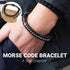Morse Code Leather Bracelet A New Chapter Adjustable Handmade Stainless Steel Beads