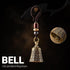 Pure Brass Bell Car KeyChain Engraved Chinese Buddhist Sutra Handmade Woven Rope