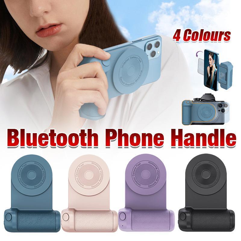 Bluetooth Camera Grip Handle for Phone Photography Bracket - Blue