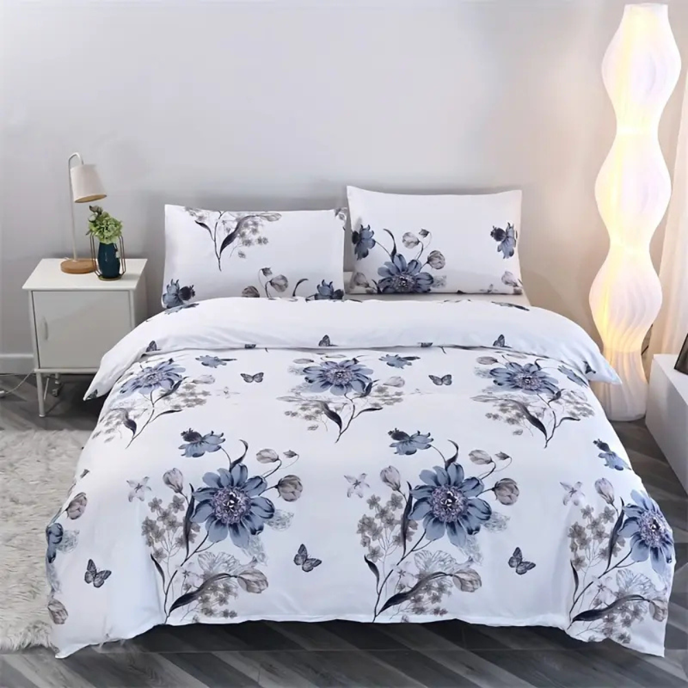 Dreamfields - Ever Floral Quilt Cover Set - (3pcs, Super King Size)