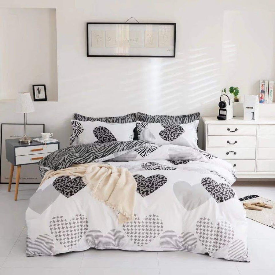 Dreamfields - Twin Hearts Quilt Cover Set - (3pcs, Double Size)