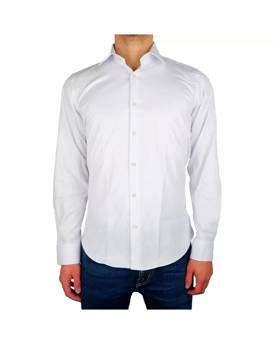Milano Solid Color Satin Shirt 40 IT Men