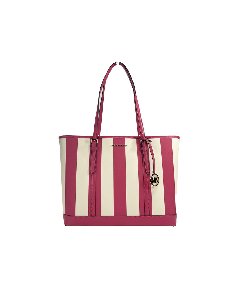 Michael Kors Women's Jet Set Travel Large TZ Shoulder PVC Tote Bag Purse Pink - One Size