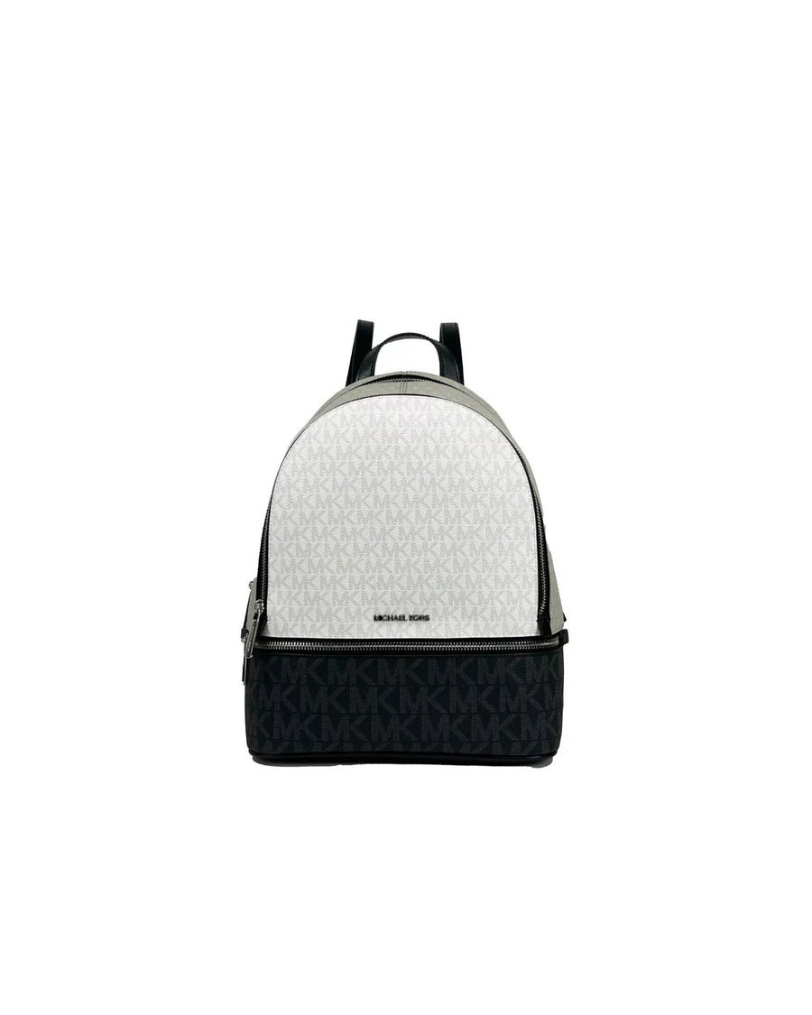 Michael Kors Women's Rhea Medium PVC Backpack Bookbag Optic White Multi - One Size