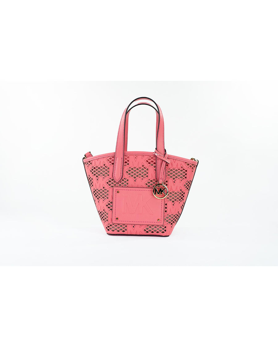 Michael Kors Women's Kimber Small Tea Rose Leather 2-in-1 Zip Tote Messenger Bag Purse - One Size