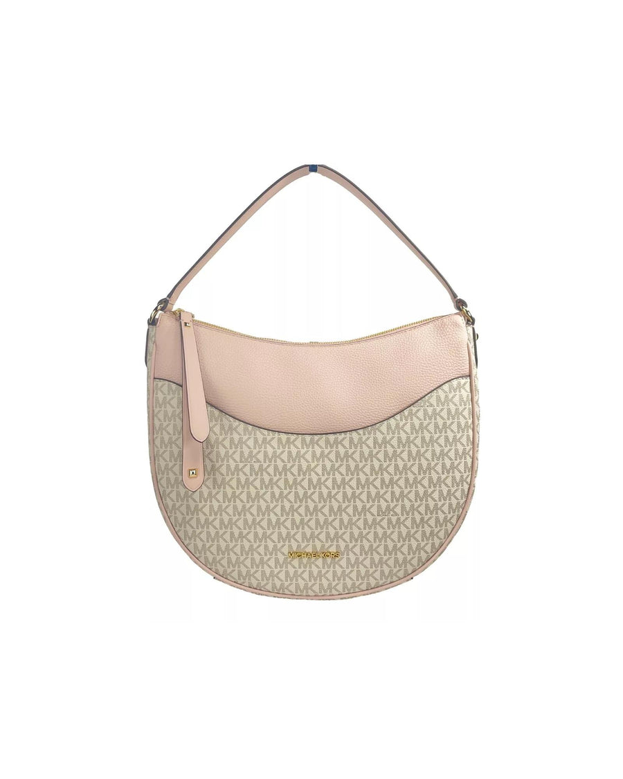 Michael Kors Women's Large Dover Half Moon Crossbody Bag Purse Powder Blush Multi - One Size