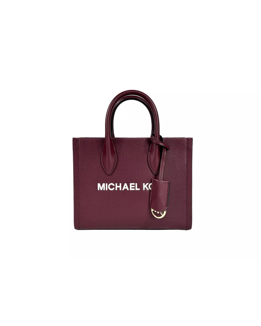 Michael Kors Women's Mirella Small Top Zip Tote Bag Maroon - One Size