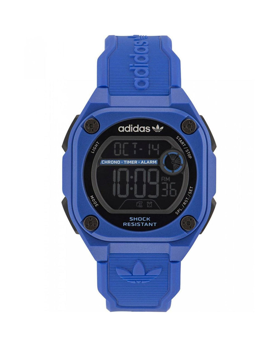 Adidas Unisex's Blue Silicone Watch - One Size