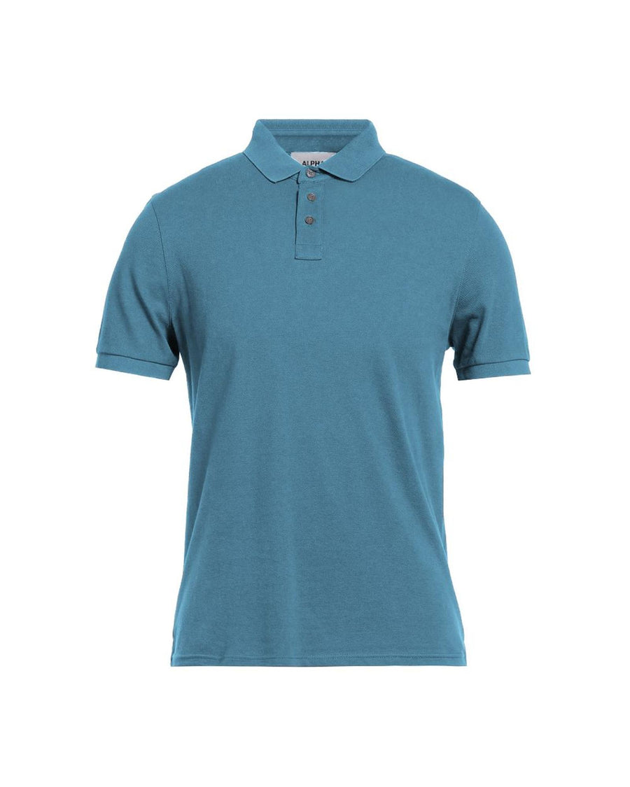 Alpha Studio Men's Light Blue Cotton Polo Shirt - 52 IT