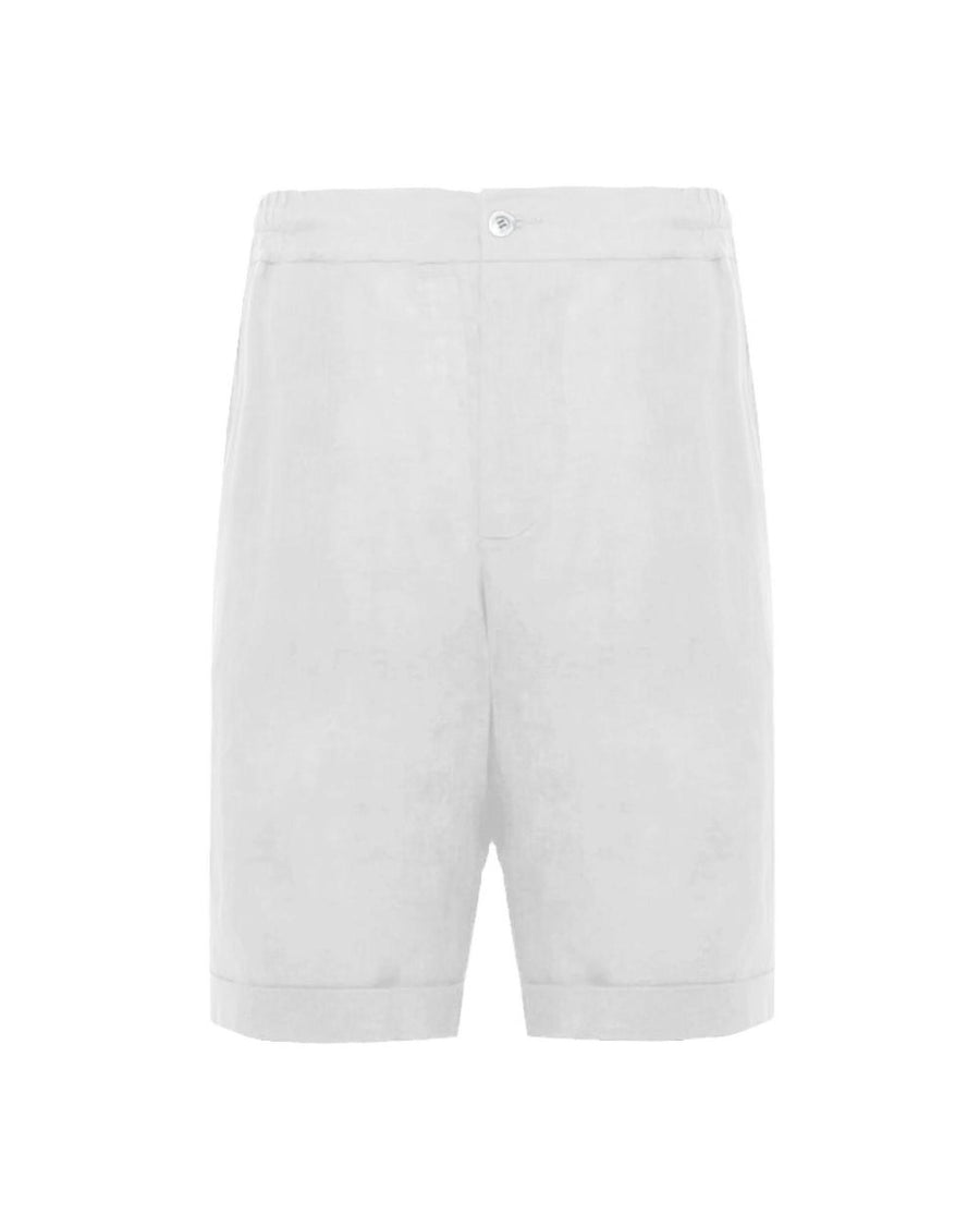Alpha Studio Men's White Linen Short - 48 IT
