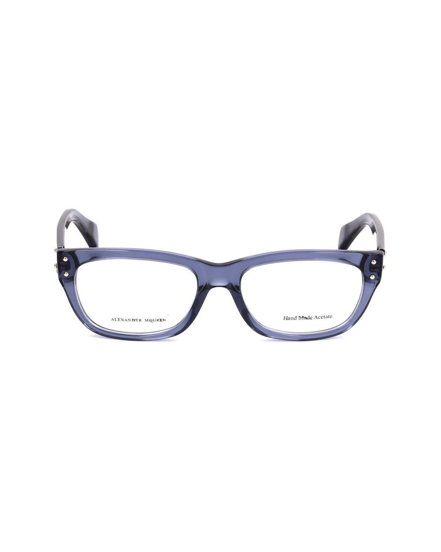 Alexander McQueen Unisex's Blue Acetate Frames - One Size