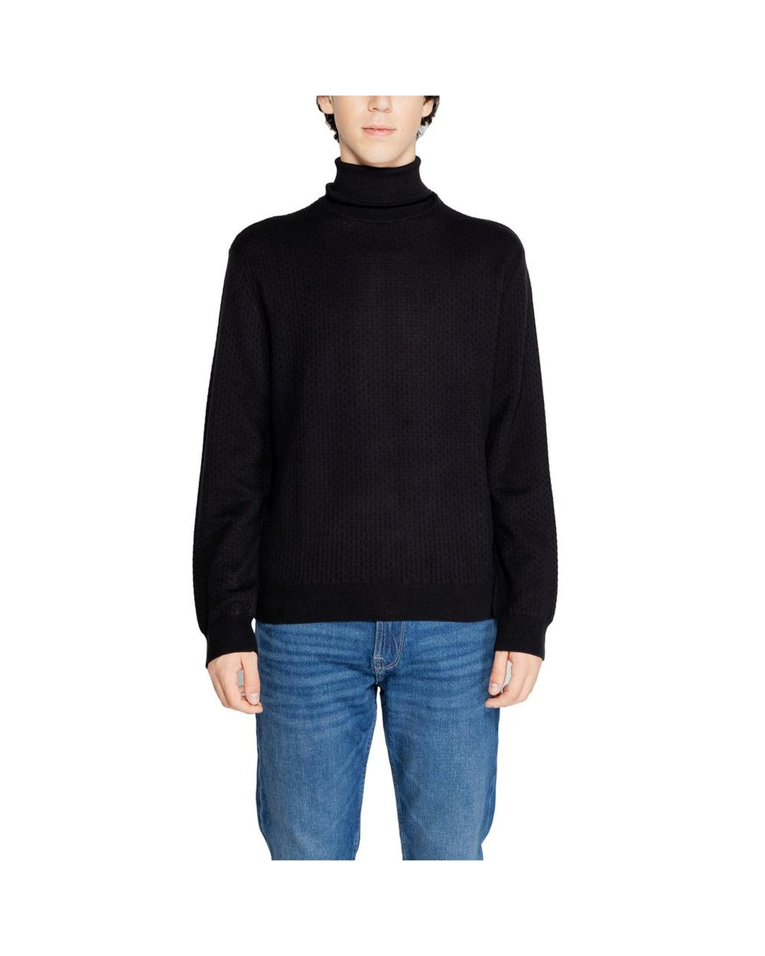 Armani Exchange Men's Black Cotton Sweater - 46 IT