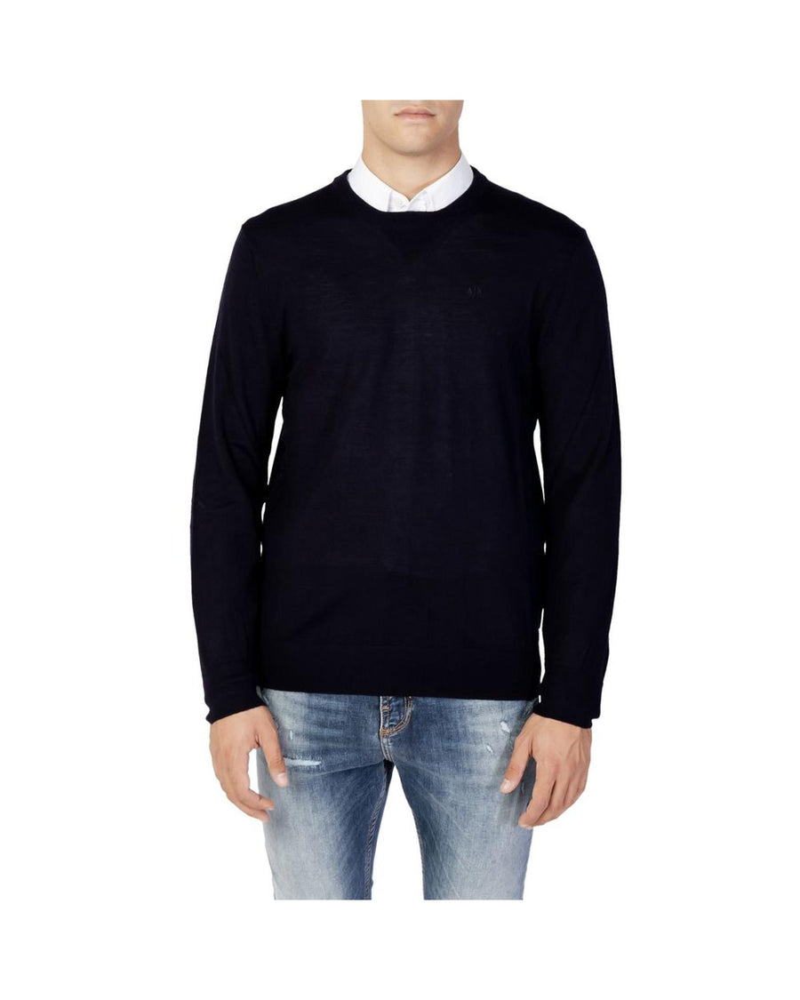 Armani Exchange Men's Blue Wool T-Shirt - 46 IT