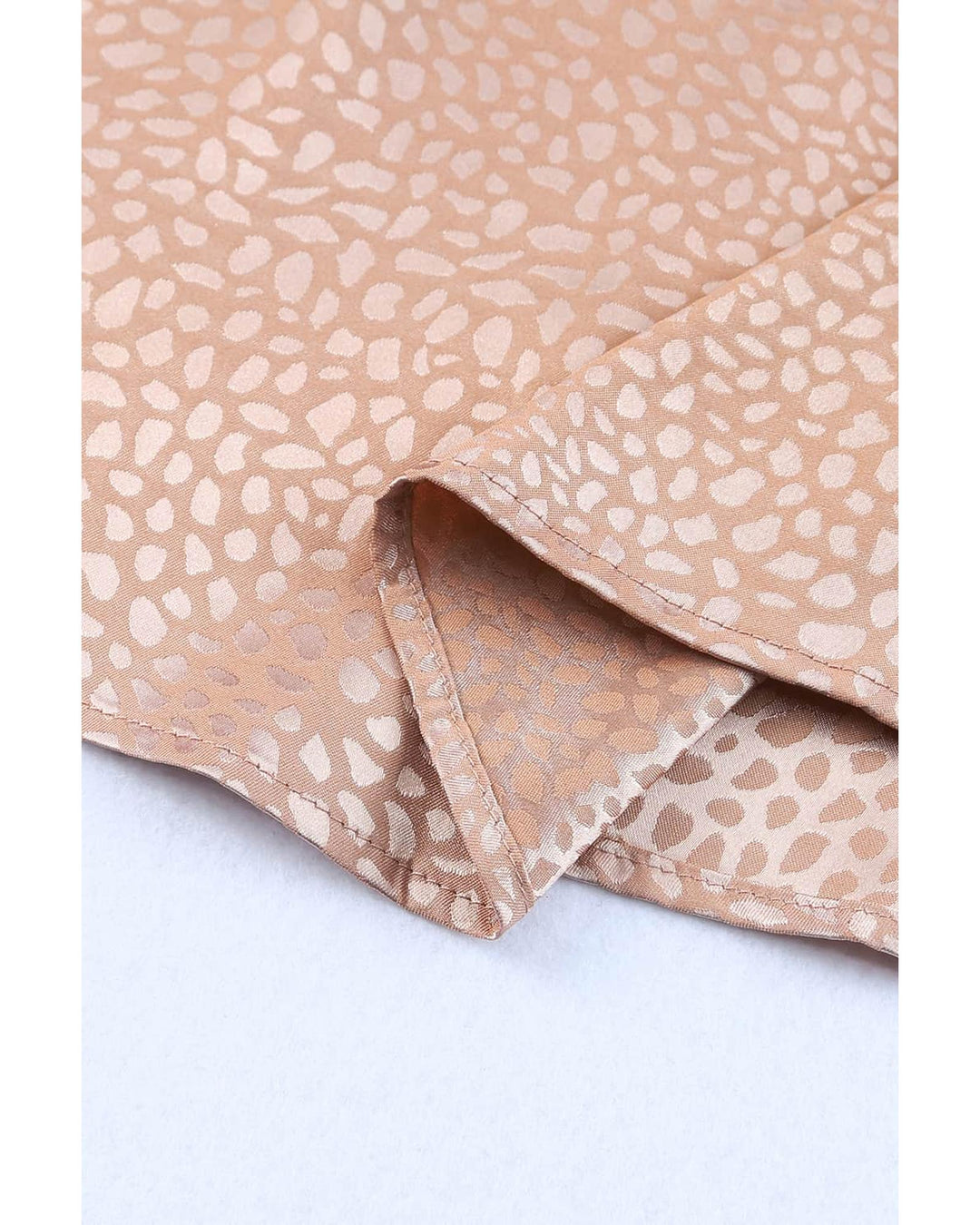 Pink Sleeveless Tie Mock Neck Leopard Tank Top - XL